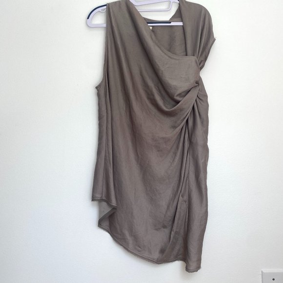 Helmut Lang Tops - Silk Helmut Lang Cinched Asymmetrical Top